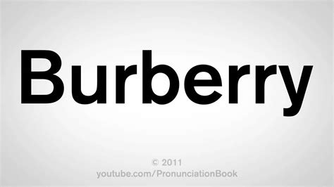 burberry pronunciation